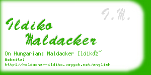 ildiko maldacker business card